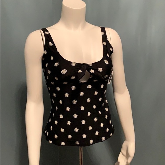 Old Navy Retro Daisy Print Tankini Top Medium NEW - Picture 2 of 4